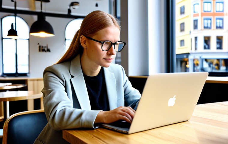 시장 기회 평가의 최신 기법 소개 - **Prompt:** "A focused market researcher using Brandwatch on a laptop in a bright, modern Stockholm ...