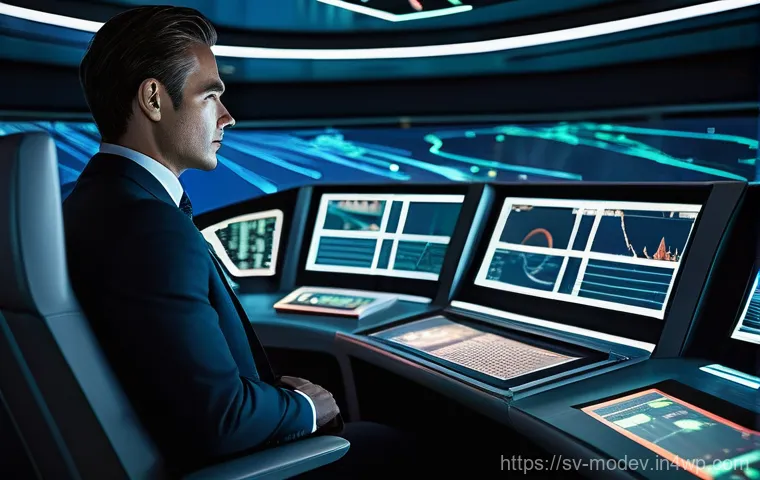 시장 기회 평가 모델의 변동성 분석 - **Prompt:** A calm and determined individual, dressed in smart, contemporary business attire, stands...