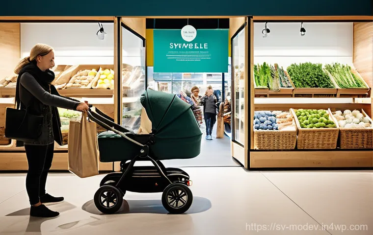 시장 기회 평가 모델과 예측 분석의 융합 - **Prompt:** A diverse group of Swedish consumers, including a young couple and an older individual, ...