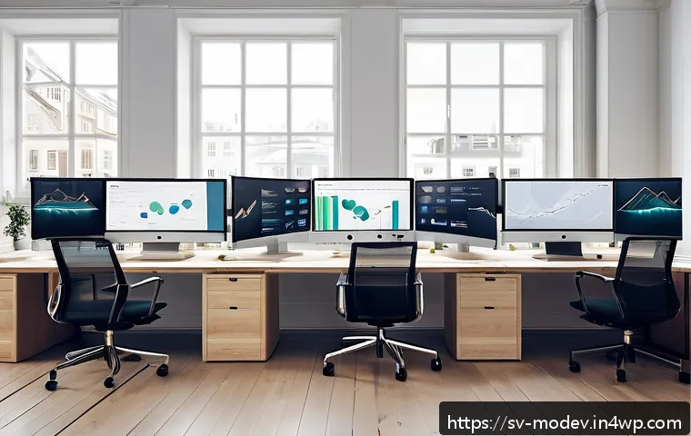 전략적 시장 기회를 위한 평가 커뮤니케이션 - A modern Scandinavian office environment with a diverse marketing team actively monitoring real-time...